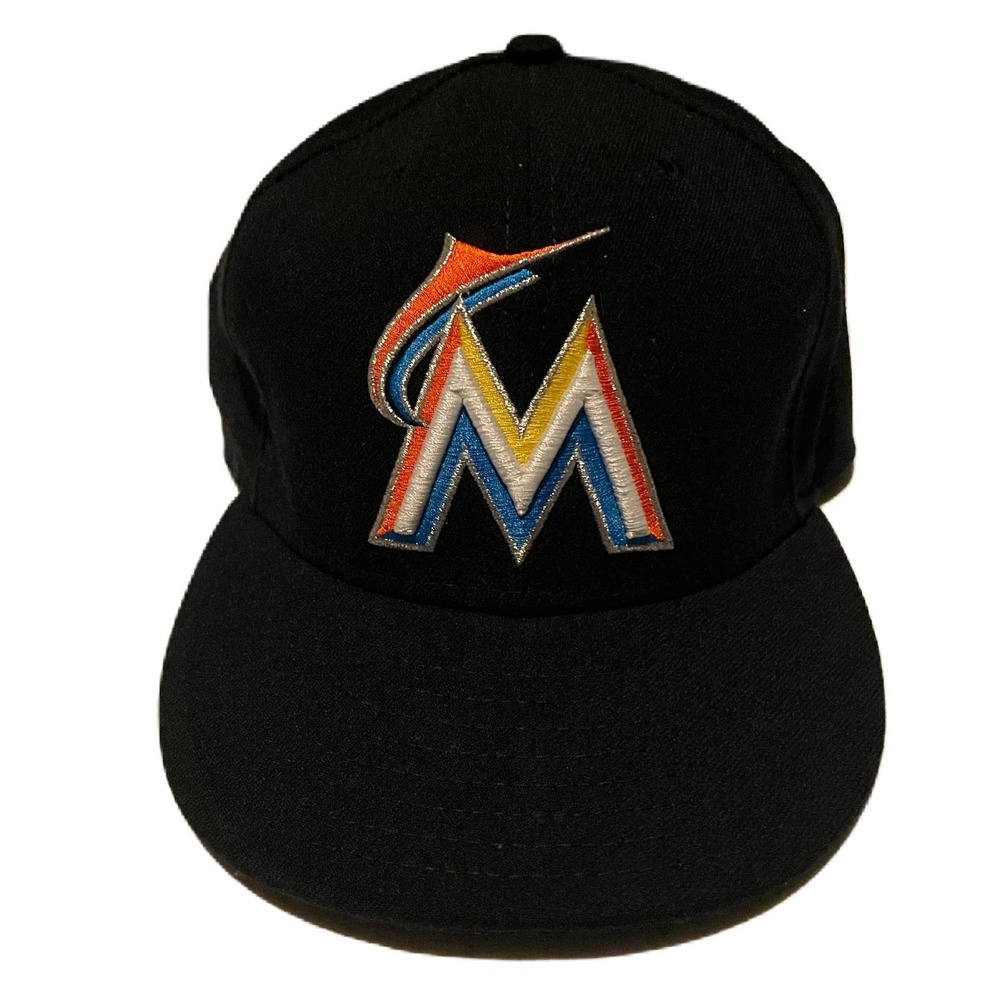 Miami Marlins MLB x New Era On-Field 59FIFTY Fitted Hat Adult‎ Size 7 5/8
